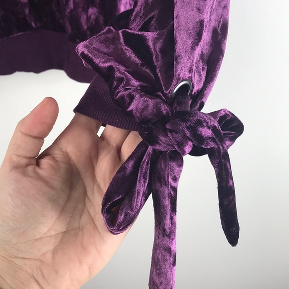 Gypsies and Moondust Purple Velvet Sweater - Picture 4 of 5